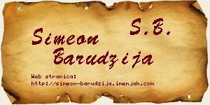 Simeon Barudžija vizit kartica